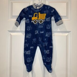 Baby Bon Bebe Truck Fleece Pajamas Size 3-6 Months NWOT